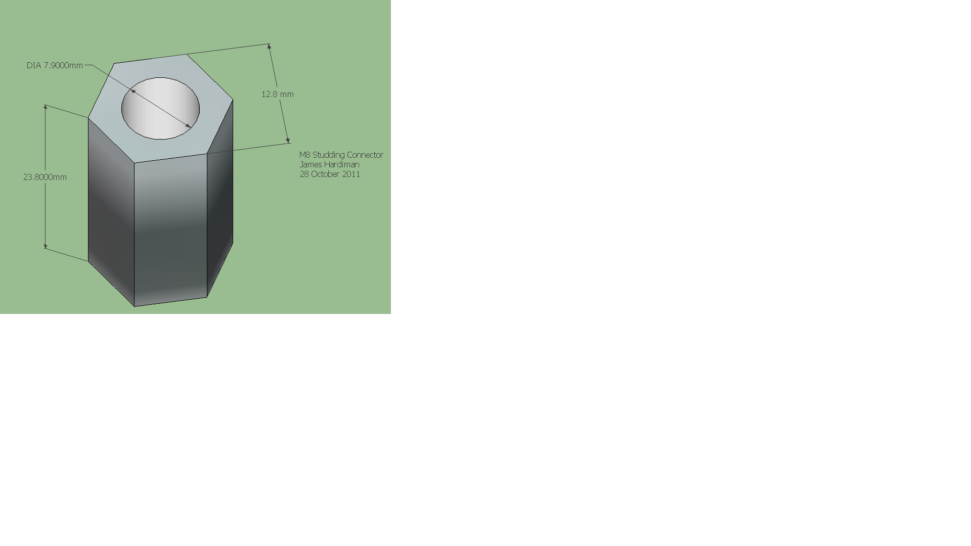 M8 studding connector M8 studding connector